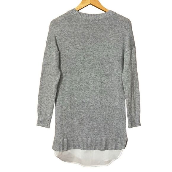Anthropologie Moth Tunic Gray Sweater Dress Shirttail Layered Hem Womens Size XS - Picture 2 of 10
